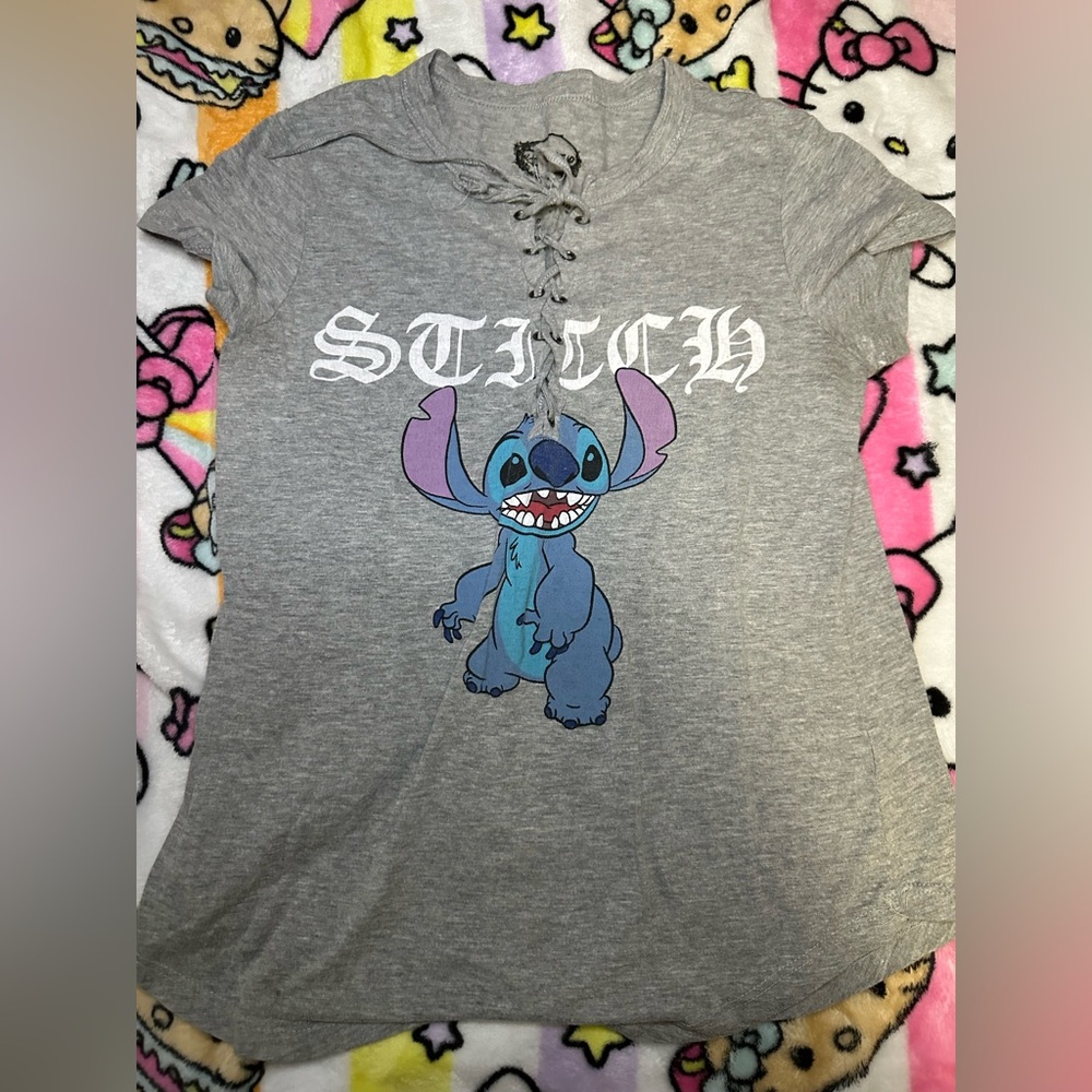 Disney Gray Stitch Kids Tee